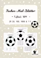 Vorschau - Arbeitsblätter - Fußball WM 2026: Rechnen & Ausmalen – Mathe-Arbeitsblätter für Klasse 1–3 - Deckblatt