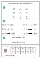 Vorschau - Arbeitsblätter - Leseblätter Klasse 1 - Silbenlesen - Seite 3