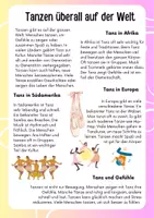Vorschau - Arbeitsblätter - Tanzen überall auf der Welt - Deckblatt