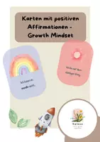 Vorschau - Poster - Positive Affirmationen Karten Growth Mindset - Deckblatt