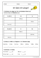 Vorschau - Arbeitsblätter - Materialpaket Längen - Umrechnung, Sachaufgaben - Seite 2