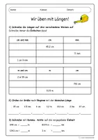 Vorschau - Arbeitsblätter - Längen - Komma, Umrechnung, Sachaufgaben - Seite 3