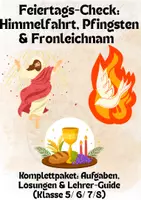Vorschau - Unterrichtsreihen - Feiertags-Check: Christi Himmelfahrt, Pfingsten & Fronleichnam 🕊️ | Stationenlernen Klasse 5-8 - Deckblatt