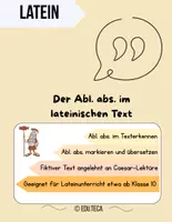 Vorschau - Stundenentwürfe - Der Abl. abs. im lateinischen Text (Vorbereitung auf Caesar) - Deckblatt