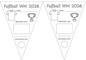 Vorschau - Poster - WM 2026 Tippspiel Wimpel Weltmeisterschaft Fußball - Seite 1