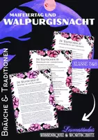 Vorschau - Arbeitsblätter - Walpurgisnacht und Maifeiertag – Leseverständnis & Wissensquiz - Deckblatt