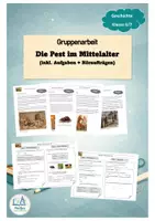 Vorschau - Stundenentwürfe - Die Pest im Mittelalter – Gruppenarbeit mit Texten, Aufgaben & Präsentation l Geschichte l Klasse 6/7 - Deckblatt