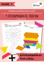 Vorschau - Arbeitsblätter - 4 Rechenmandalas zum Legen: Addition - Deckblatt