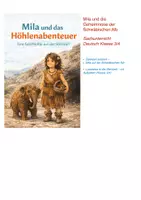 Vorschau - Stundenentwürfe - Materialpaket Sachunterricht Klasse 3/4 Steinzeit Tiere Mammut etc Lesetext Steinzeitmädchen - Deckblatt