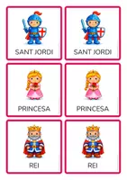 Vista previa - Juegos / Gamificación - Sant Jordi: joc de parelles amb vocabulari (lletra pal) - página 1