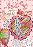 Vorschau - Arbeitsblätter - Muttertag basteln bunte Herzen - Deckblatt