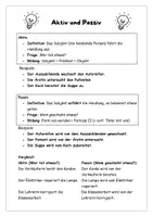 Vorschau - Stundenentwürfe - Aktiv und Passiv - Merkeintrag - Übungen - Vorgangsbeschreibung - Seite 1