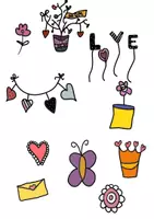 Vorschau - selbst erstellte Cliparts/Grafiken - Sketchnotes Muttertag - Seite 2
