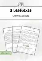 Vorschau - Arbeitsblätter - Lesetexte Umweltschutz - Zweifach differenziert - Deckblatt