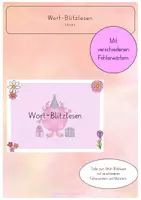 Vorschau - Präsentationen/Tafelbilder - Wort-Blitzlesen Präsentation für Lesezeit - Deckblatt