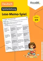 Vorschau - Spiele - Lesespiel zum Schuljahresende: Lese-Memo-Spiel - Deckblatt