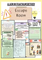 Vorschau - Spiele - Escape Room Praktikum, Jugendarbeitsschutzgesetz, Beruforientierung - Deckblatt