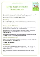 Vorschau - Fördermaterial/Inklusion - erstes Zusammenlauten: Wörter mit Lesestreifen - Seite 1