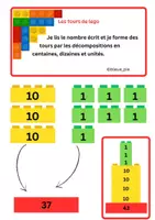 Aperçu - Jeux - Les tours de lego - Décompositions jusqu'à 100 - Page de couverture