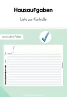 Vorschau - Anderer Materialtyp - Hausaufgabenkontrolle - Liste - Deckblatt