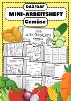 Vorschau - Arbeitsblätter - DaZ _ DaF Mini-Arbeitsheft Gemüse - Deckblatt