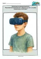 Vorschau - Arbeitsblätter - Virtueller Unterricht? – Erörterung Abschlussprüfung Deutsch 2027 RS BW - Deckblatt