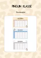 Vorschau - Lehrpläne/Lehrermaterial - Pinguinklasse - Stundenplan - Deckblatt
