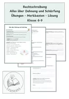 Vorschau - Arbeitsblätter - Rechtschreibung - Dehnung und Schärfung + Lösung - Deckblatt