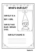 Vista previa - Manualidades / Dibujos para colorear - Elf Chronicles: Daily Classroom Elf Adventure Booklet - página 1