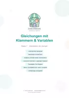 Vorschau - Arbeitsblätter - Gleichungen: Fortgeschrittene Gleichungen - Deckblatt