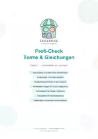 Vorschau - Stundenentwürfe - Gleichungen: Profi-Check - Deckblatt