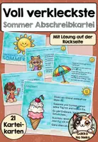 Vorschau - Fördermaterial/Inklusion - Abschreibkartei Sommer – Abschreiben, Rechtschreibung & Leseverständnis üben (Klasse 1–3) #sonntagssale - Deckblatt