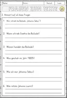 Vorschau - Arbeitsblätter - Ballade - Johanna Sebus (Goethe), Lesen und Verstehen Arbeitsblätter mit Lesetext, Fragen - Seite 3