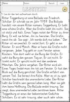 Vorschau - Arbeitsblätter - Materialpaket : Balladen – Ehre & Schicksal Textverständnis - Arbeitsblätter - Seite 3