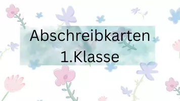 Vorschau - Arbeitsblätter - Abschreibkarten 1.Klasse - verschiedene Themen - Deckblatt