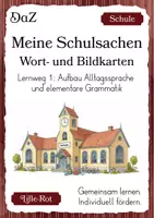 Vorschau - Bildkarten - Wort-Bild-Karten DaZ/DaF Grundschule Schulsachen Lernweg 1 - Deckblatt
