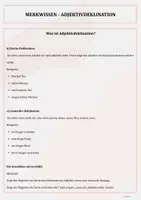 Vorschau - Arbeitsblätter - Adjektivdeklination Starke, schwache und gemischte Deklination Regelwissen, Strategien, Checklisten, Übungen und Lösungen Klasse 5 & Klasse 6 - Seite 2