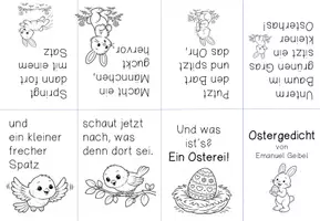 Vorschau - Arbeitsblätter - Ostergedicht Faltheft - Deckblatt