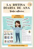 Vorschau - Arbeitsblätter - La rutina diaria de Ana//verbos reflexivos - Deckblatt