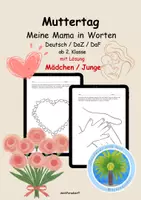 Vorschau - Arbeitsblätter - 💗Muttertag | Adjektive zum Muttertag | Personenbeschreibung Mama | Eigenschaften beschreiben | Muttertagsmaterial | DaZ | DaF | ab 2. Klasse | mit Lösung | Wortschatz Muttertag | Arbeitsblatt Muttertag | Gefühle beschreiben - Deckblatt