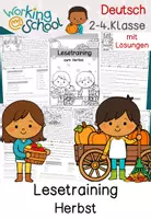 Vorschau - Arbeitsblätter - Lesen | Herbst | Klasse 2-4 - Deckblatt