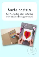 Vorschau - Arbeitsblätter - Materialpaket Karten für Muttertag/ Vatertag basteln und schreiben - Gebärdensprache - Seite 1