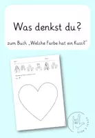 Vorschau - Arbeitsblätter - Was denkst du? Welche Farbe hat ein Kuss? - Deckblatt