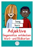 Vorschau - Stundenentwürfe - Adjektive. Gegensatzpaare. Wort- und Bildkarten - Deckblatt