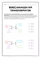 Vorschau - Arbeitsblätter - AB TRANSFORMATOR - Deckblatt