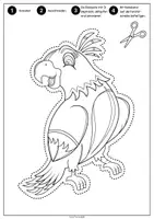 Vorschau - Mal- und Bastelvorlagen - 🦜 Schneideübung Papageien – 15 bunte Fensterbilder | Schneiden lernen Grundschule - Seite 1