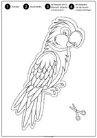 Vorschau - Mal- und Bastelvorlagen - 🦜 Schneideübung Papageien – 15 bunte Fensterbilder | Schneiden lernen Grundschule - Seite 2