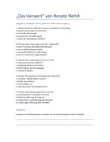 Vorschau - Arbeitsblätter - Arbeitsblatt zu „Das Vamperl“ von Renate Welsh - Seite 1