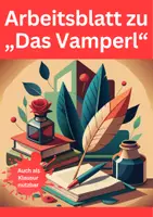Vorschau - Arbeitsblätter - Arbeitsblatt zu „Das Vamperl“ von Renate Welsh - Deckblatt
