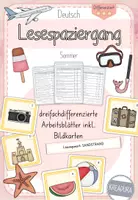 Vorschau - Arbeitsblätter - Lesespaziergang Sommer - Differenziert - Wörter & Sätze lesen - Deckblatt